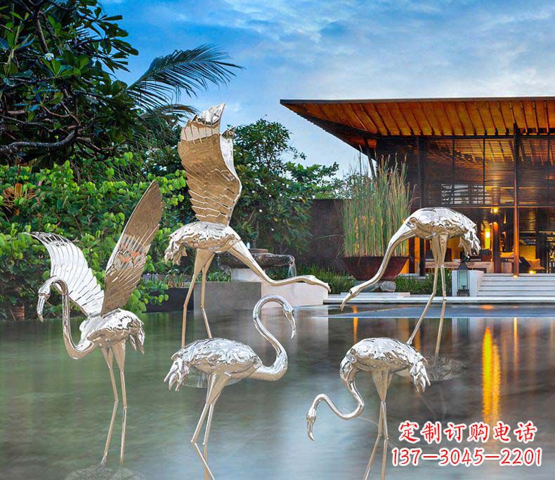 漯河精美不锈钢火烈鸟雕塑