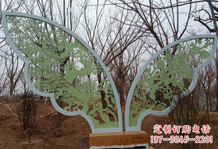 漯河不锈钢剪纸蝴蝶翅膀雕塑
