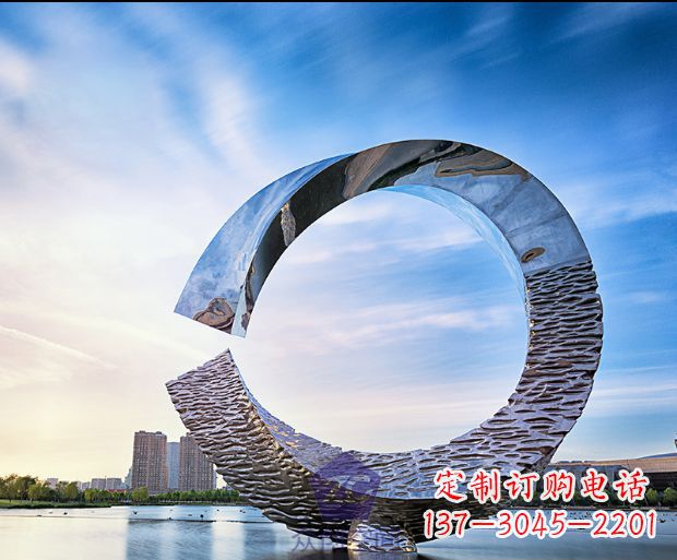 漯河环绕世界的不锈钢景观雕塑