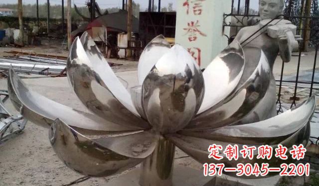 漯河不锈钢莲花雕塑精美绝伦