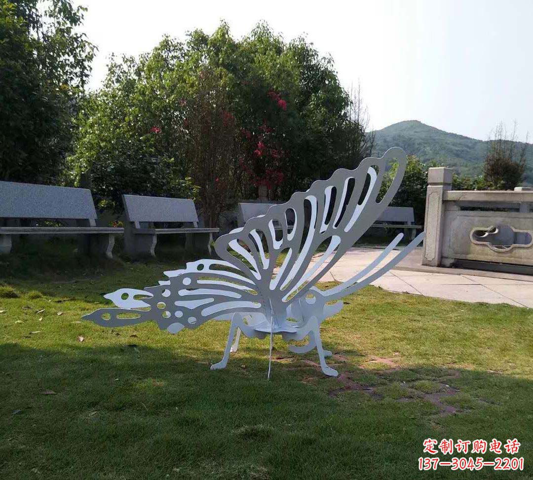 漯河不锈钢镂空蝴蝶装饰雕塑精美雕塑点缀美好生活