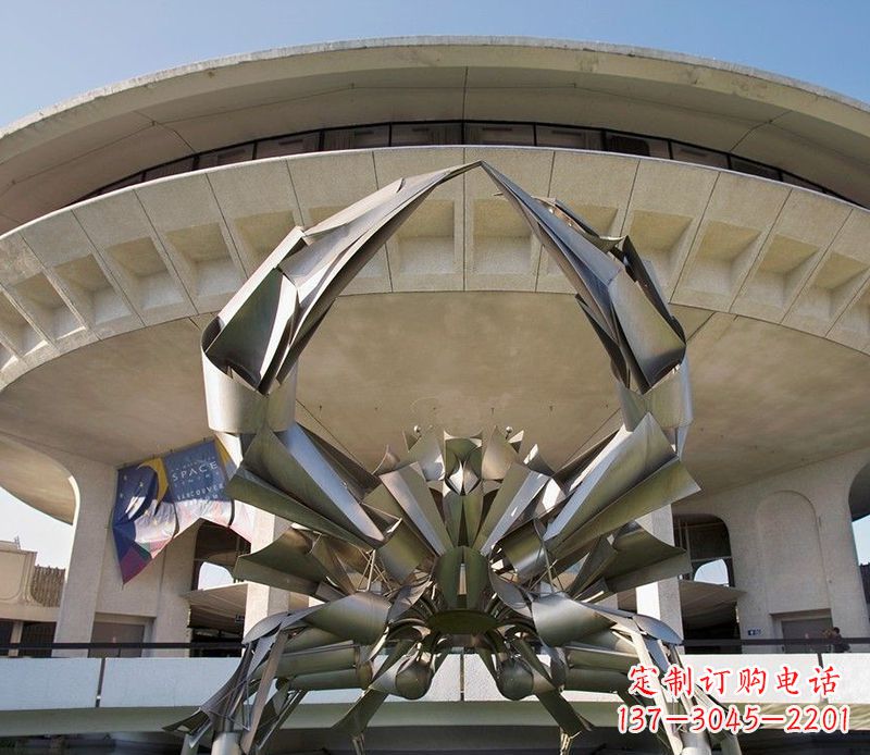漯河不锈钢螃蟹雕塑美观耐候的户外装饰