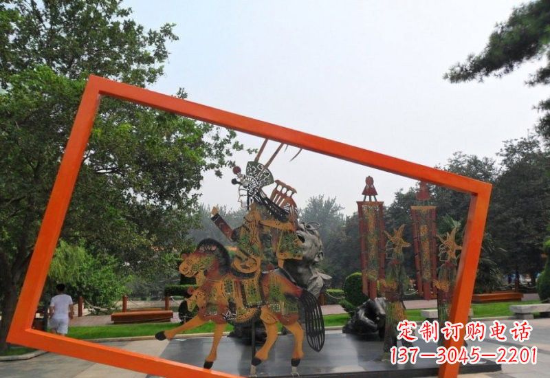 漯河不锈钢皮影戏雕塑传承民间文化的艺术精粹