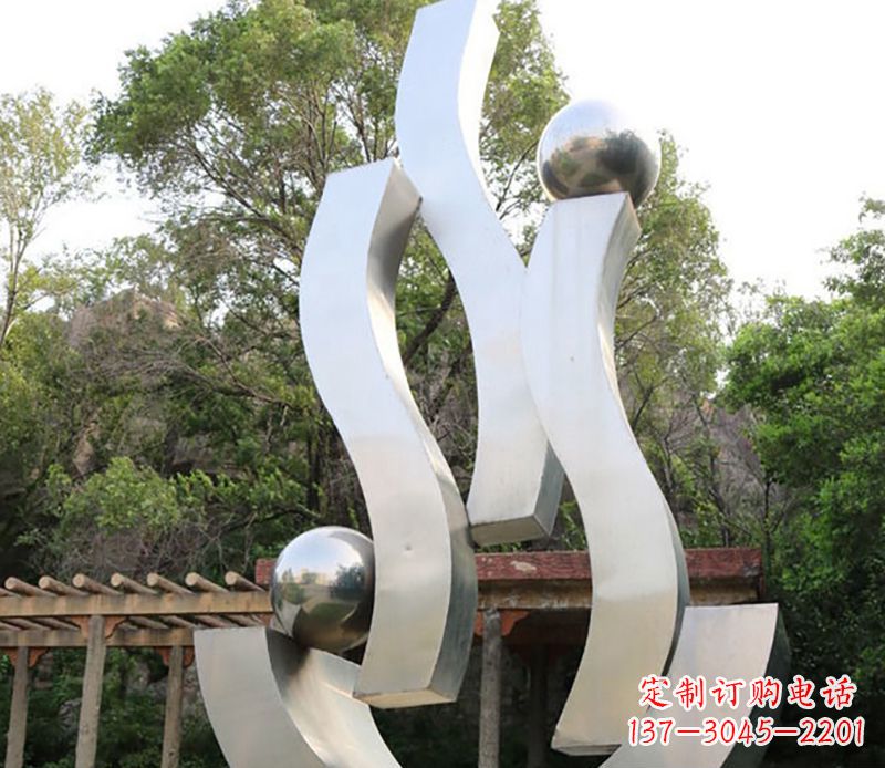 漯河景观雕塑现代不锈钢飘带