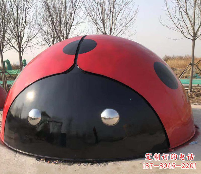 漯河不锈钢瓢虫雕塑精致的艺术之美