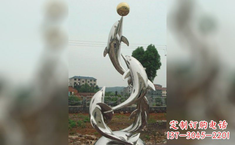 漯河不锈钢海豚雕塑的美丽