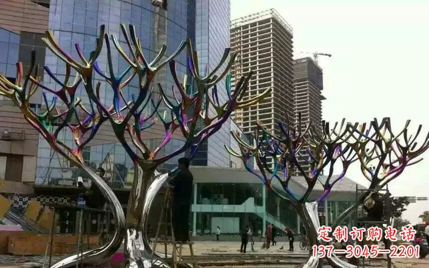 漯河不锈钢树枝景观雕塑
