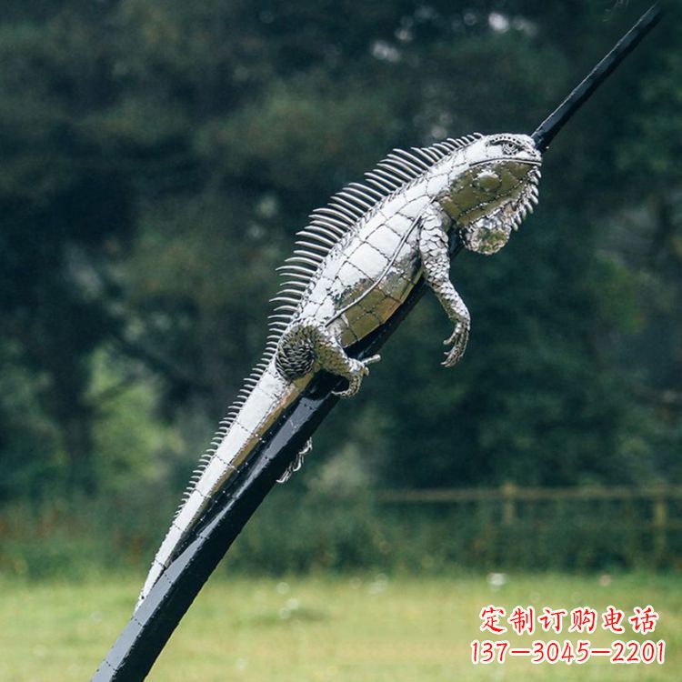 漯河不锈钢蜥蜴雕塑艺术的精美体现