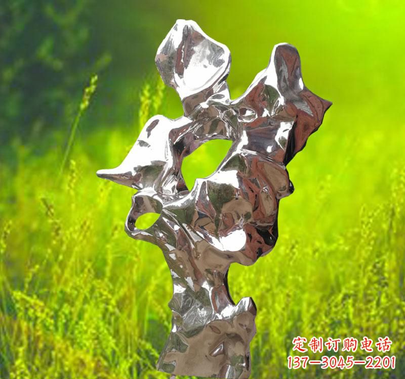 漯河太湖石雕塑精致的不锈钢艺术