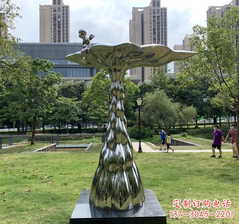 漯河不锈钢现代水滴雕塑美轮美奂的艺术精品