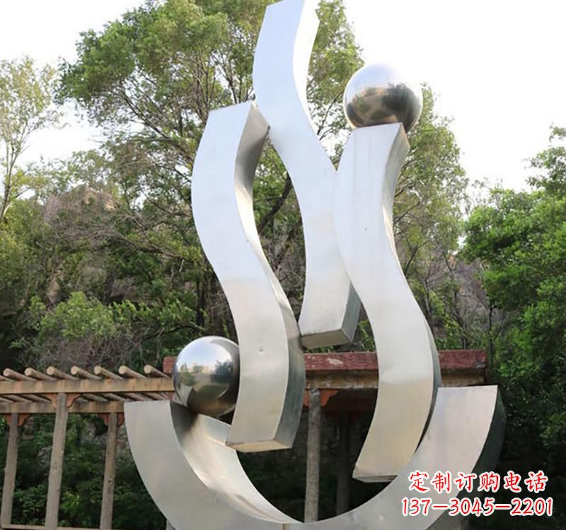 漯河不锈钢小区“飘带雕塑”一种充满艺术气息的雕塑