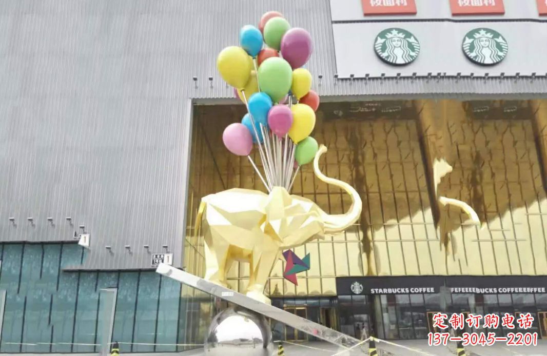 漯河小象踩球不锈钢雕塑的魅力