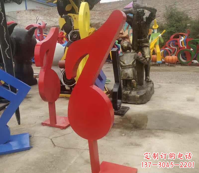 漯河不锈钢音符雕塑悠扬的音乐美学