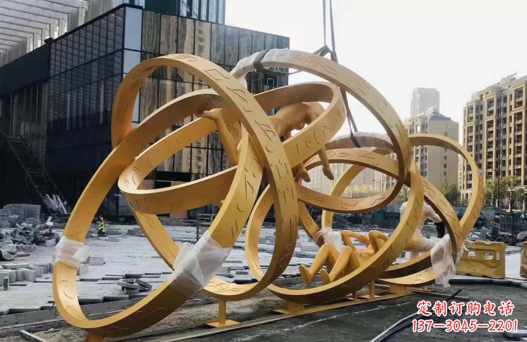 漯河不锈钢音符运动人物雕塑艺术融合音乐