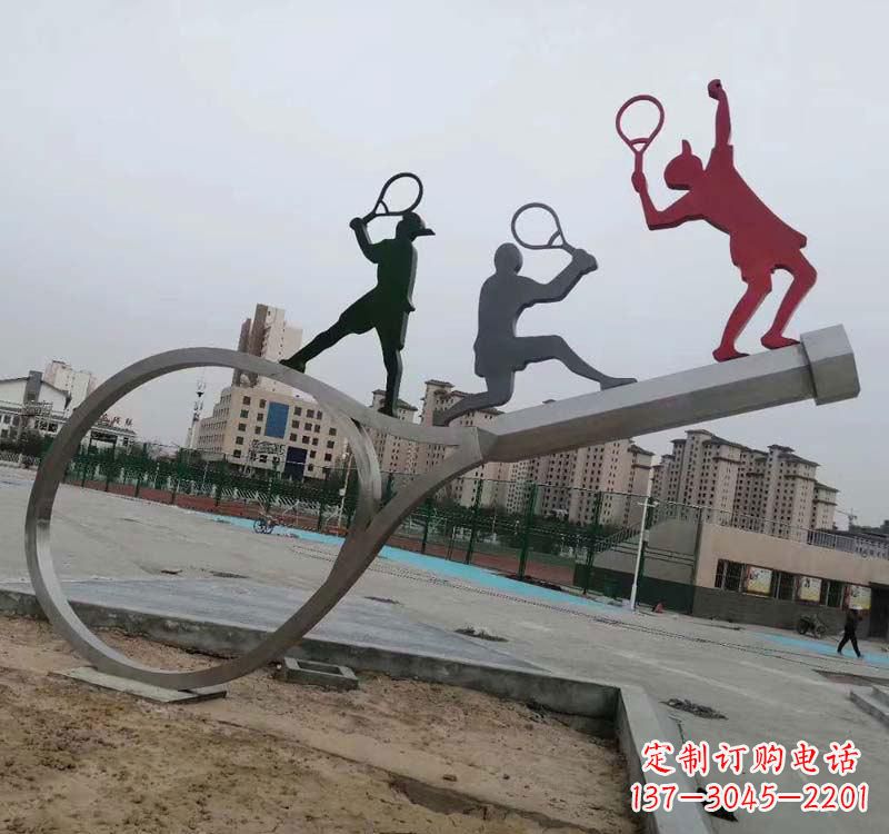 漯河不锈钢羽毛球雕塑精美的艺术装点