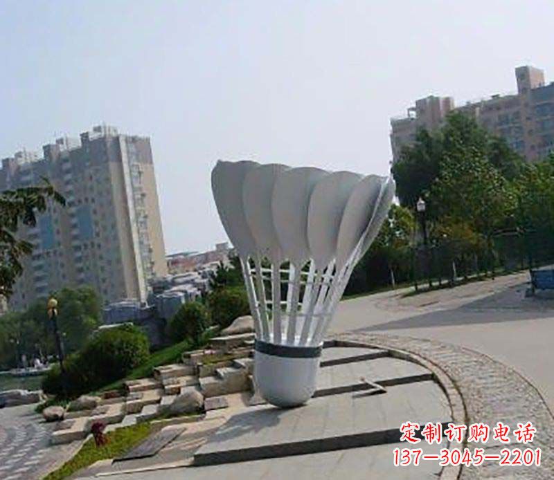 漯河不锈钢羽毛球雕塑装点美丽的羽毛球世界