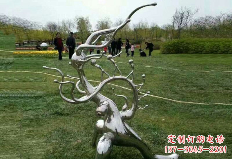 漯河不锈钢树枝雕塑精美的艺术装饰