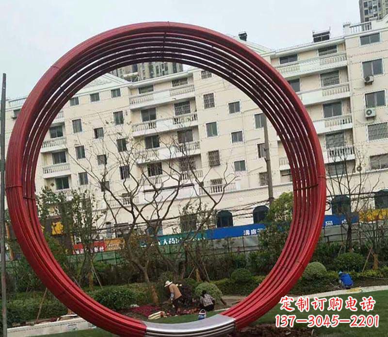 漯河不锈钢圆环雕塑精致而经久耐用