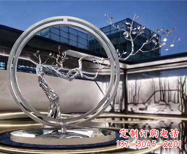 漯河不锈钢圆环景观雕塑给城市带来活力与美感