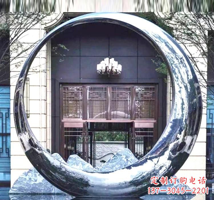 漯河精美的不锈钢圆环雕塑