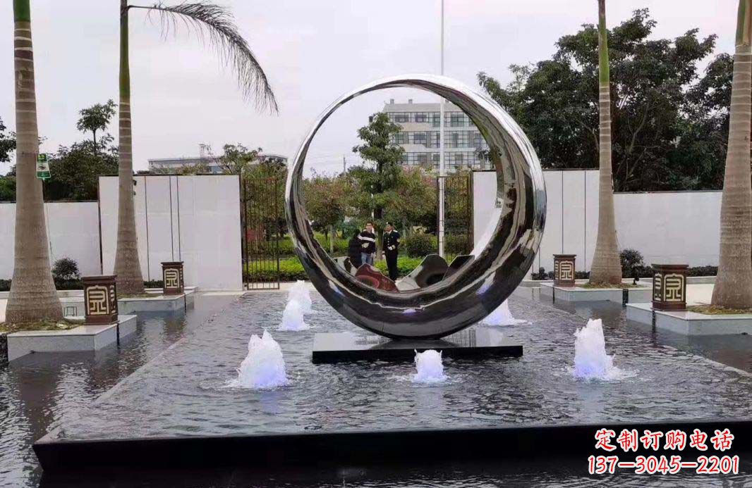 漯河圆环景观喷泉雕塑视觉与声音的完美结合