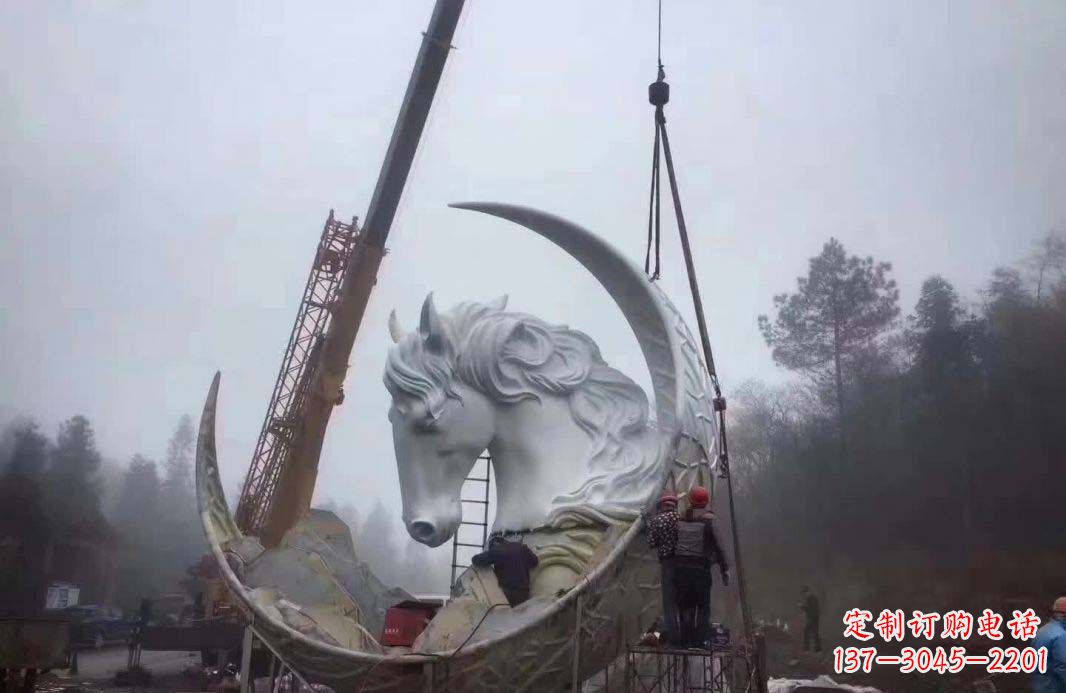 漯河不锈钢月亮雕塑