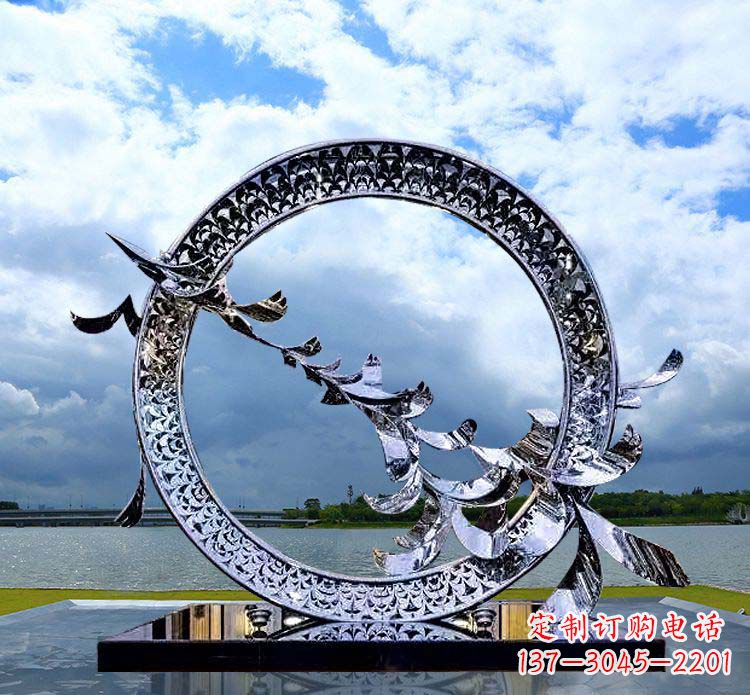 漯河大雁雕塑不锈钢精美雕刻