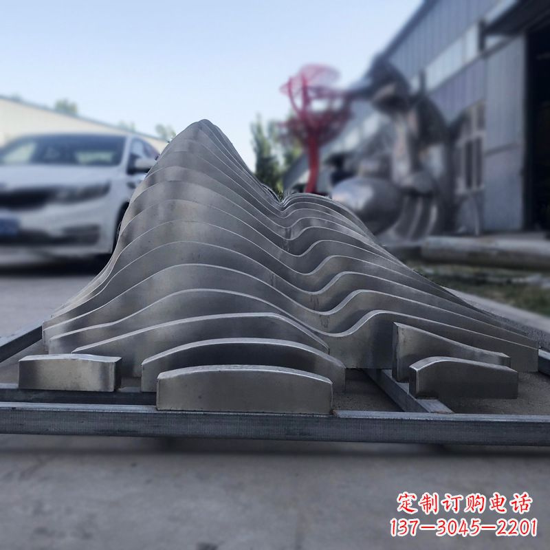 漯河不锈钢假山雕塑精致耐用的艺术品