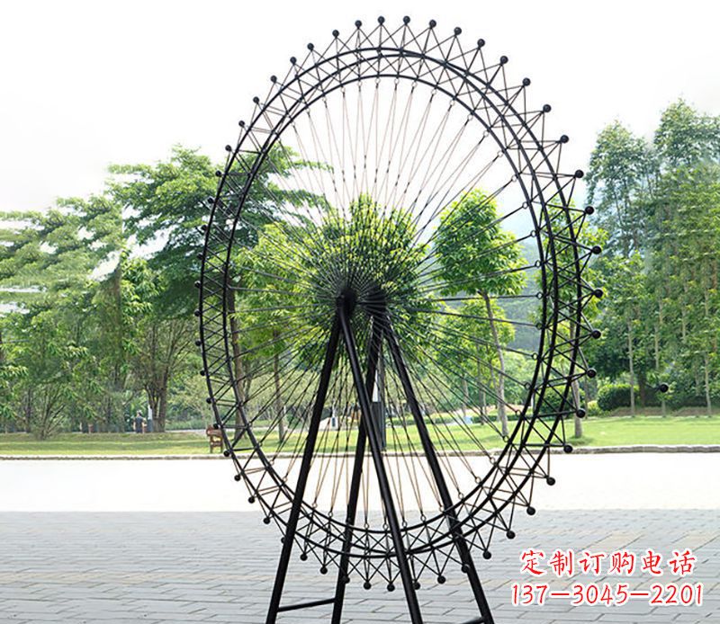 漯河不锈钢摩天轮雕塑视觉与空间的结合