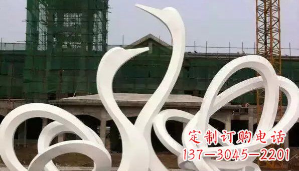 漯河不锈钢天鹅雕塑给人以美丽的感受