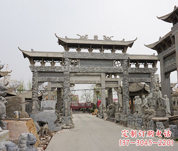 漯河该牌坊雕塑。