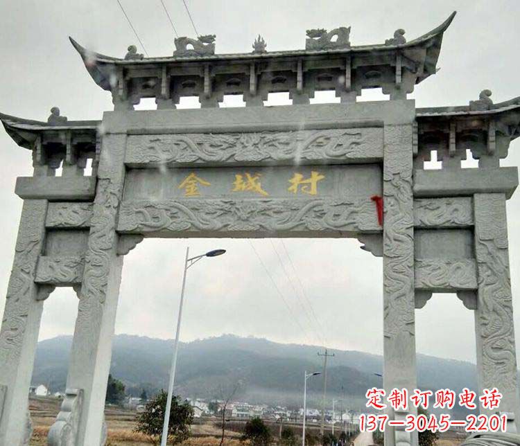漯河该牌坊雕塑。