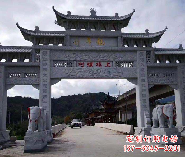 漯河村庄牌坊雕塑——精美的传统艺术
