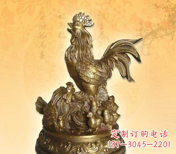 漯河打鸣的公鸡铜雕