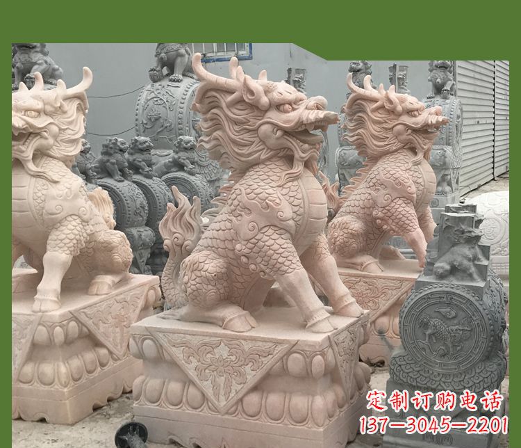 漯河大理石踩球麒麟——传承古代神话的雕塑