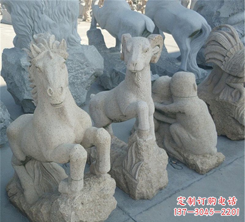 漯河大理石公园动物雕塑