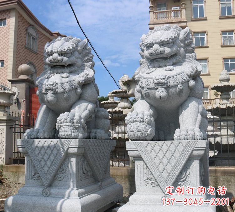 漯河大理石狮子雕塑，助您拥有完美的家居装饰