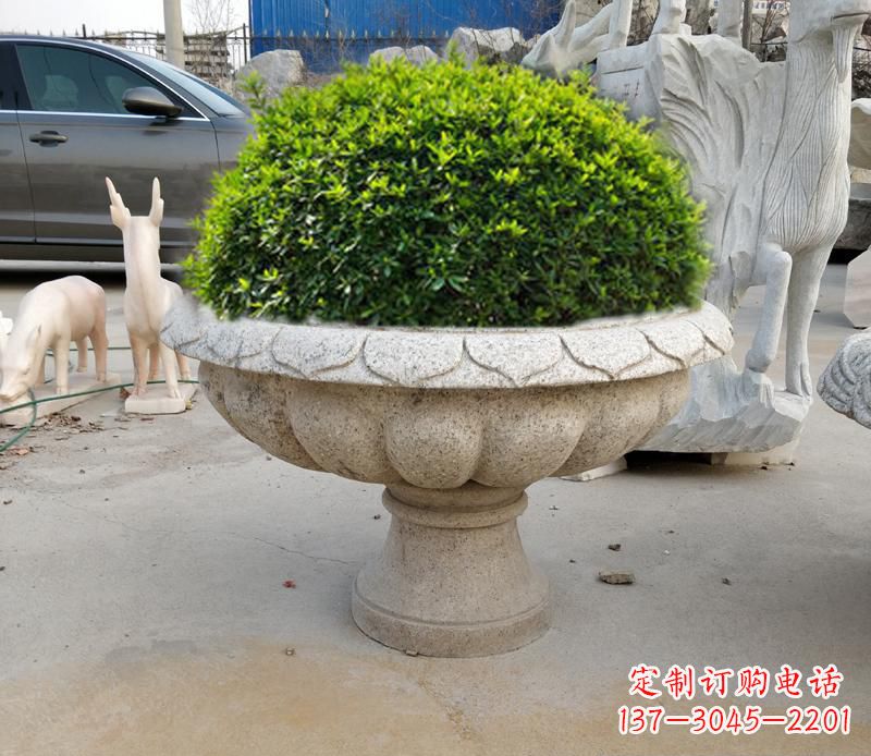 漯河优雅大理石花盆雕塑