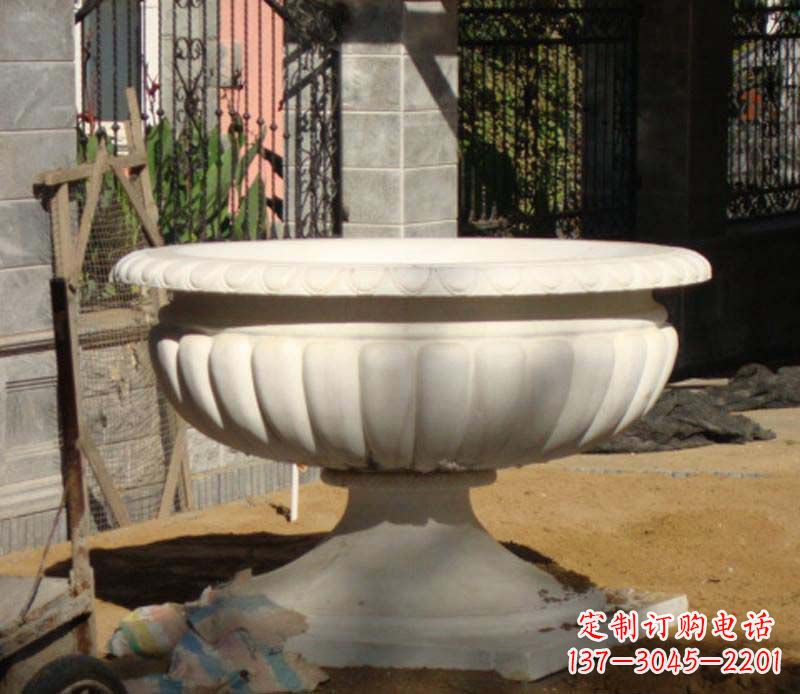 漯河精美大理石花盆雕塑