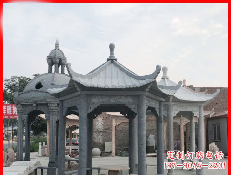 漯河六角凉亭石雕