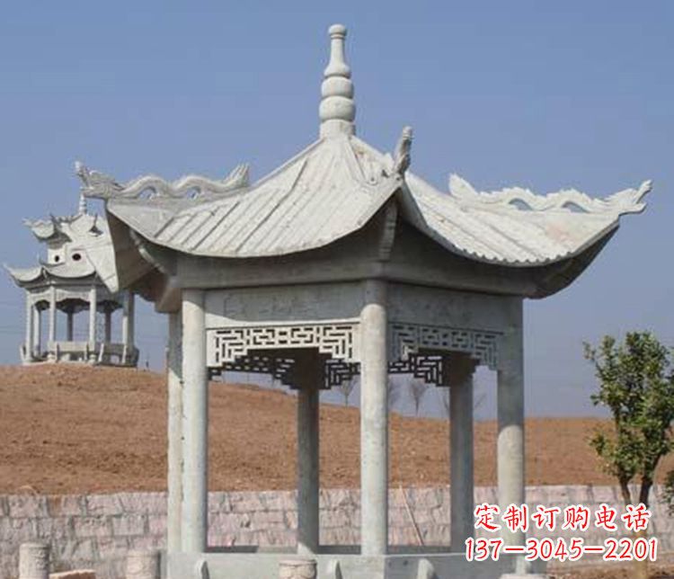 漯河精美大理石六角凉亭石雕