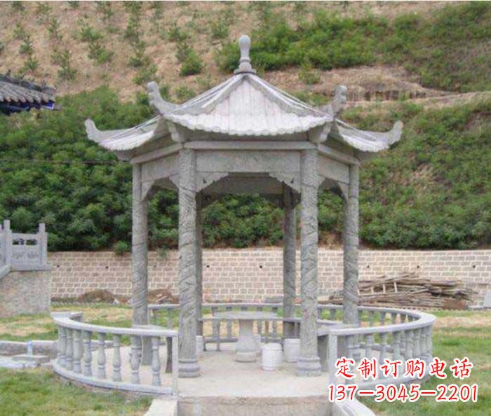 漯河大理石六角石雕凉亭