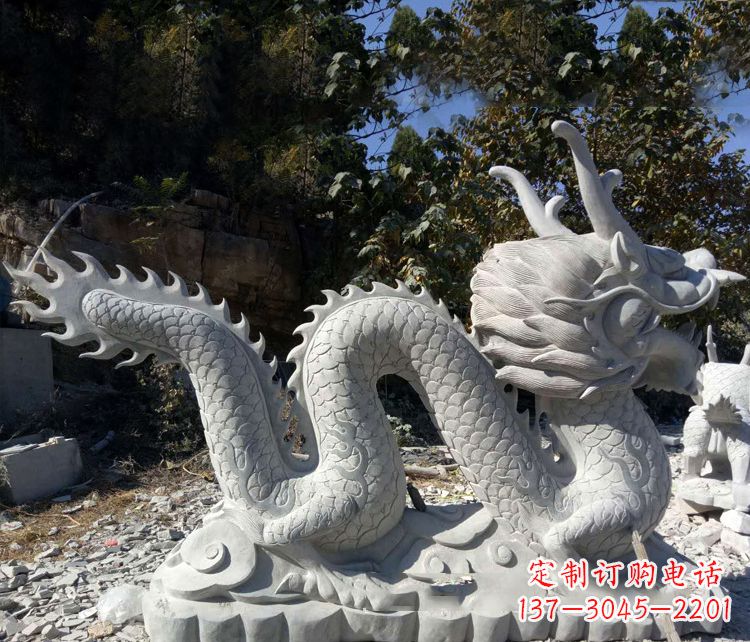 漯河精美大理石龙雕塑