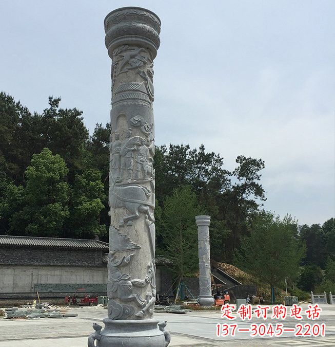 漯河大理石龙柱雕塑