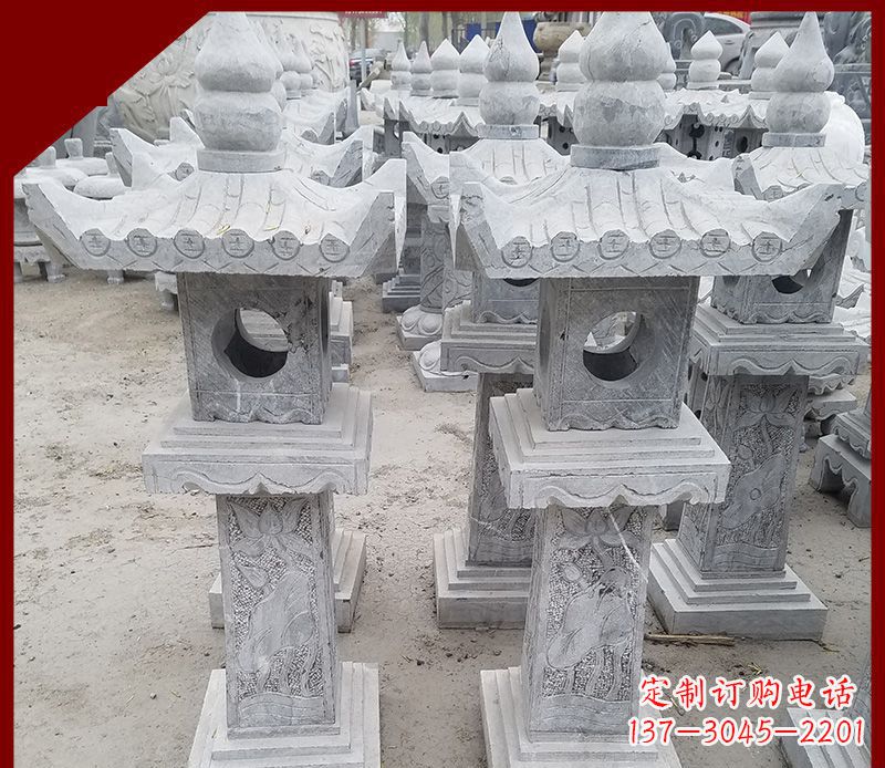 漯河精美大理石石灯笼雕塑