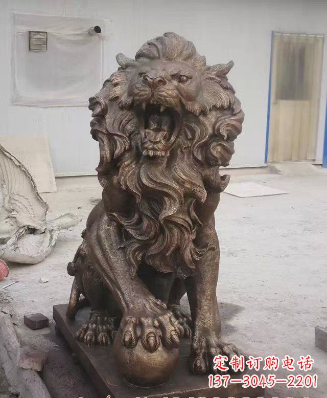 漯河大理石狮子雕塑,演绎优雅狮子魅力