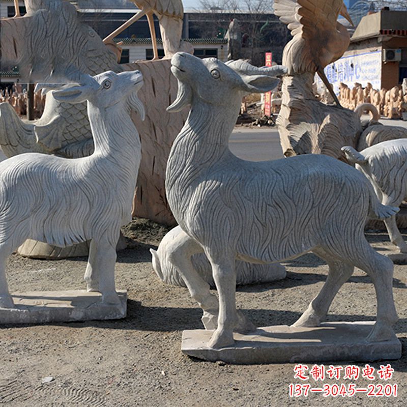 漯河大理石精美羊雕塑