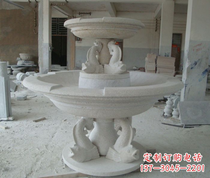 漯河高端大理石双层喷泉雕塑