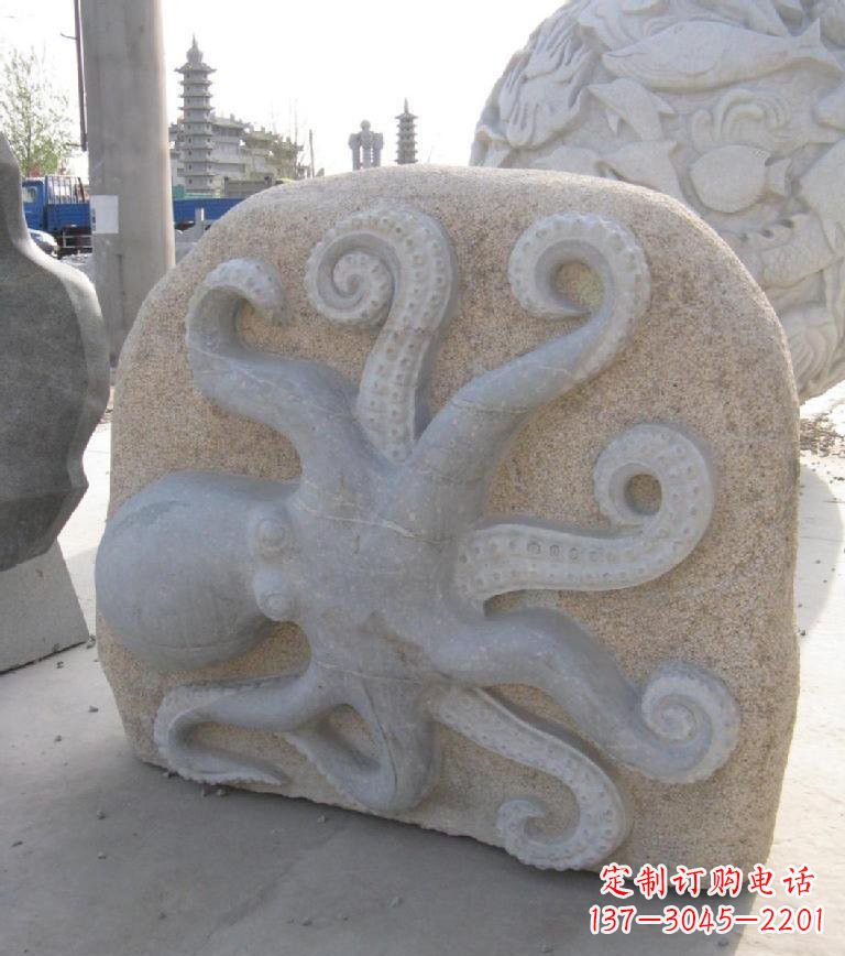 漯河精美大理石章鱼雕塑