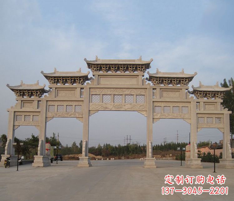 漯河大型五门牌坊石雕